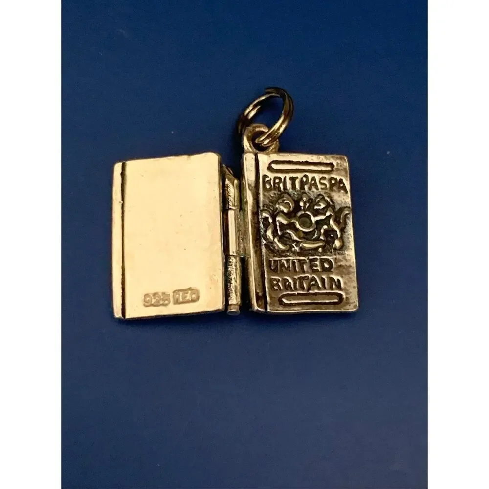 .925 Passport Book Sterling Silver Jewelry Charm #travel #adventure #passport